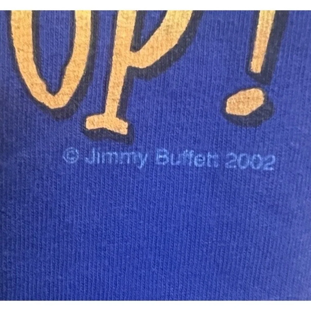 Margaritaville Cayman Islands Flip Flop Captain Jimmy Buffet Small Blue T-Shirt‎